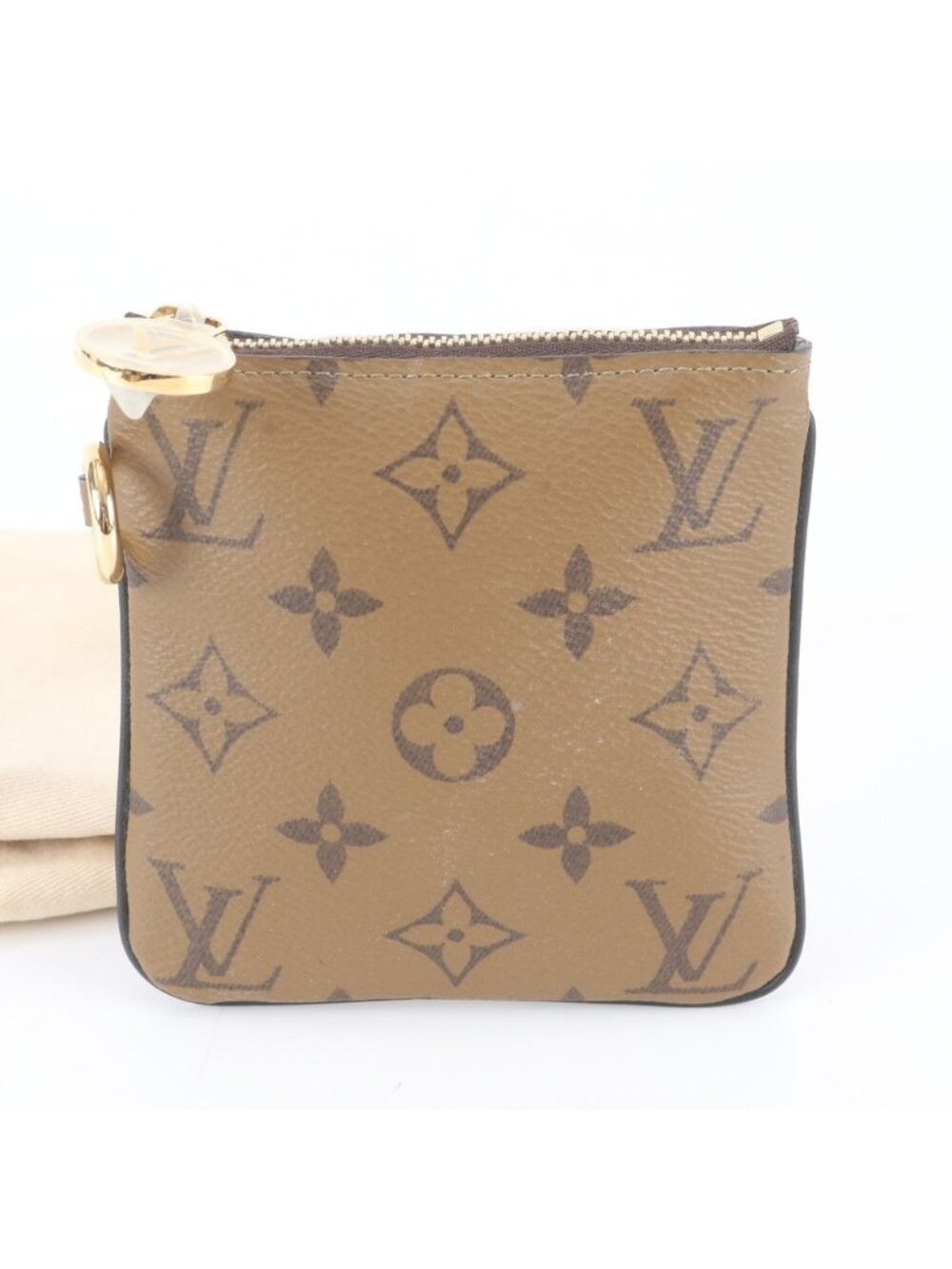 Louis Vuitton Monogram Reverse Pochette Trio Mini Bag Leather Pouch